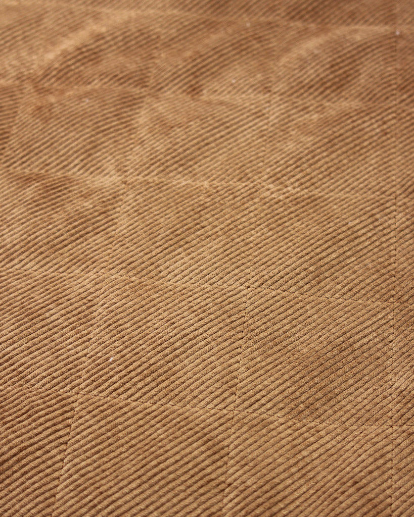 Quilted Sherpa Cord Fabric - Toffee
