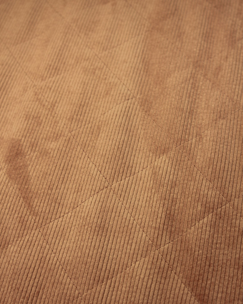 Quilted Sherpa Cord Fabric - Toffee