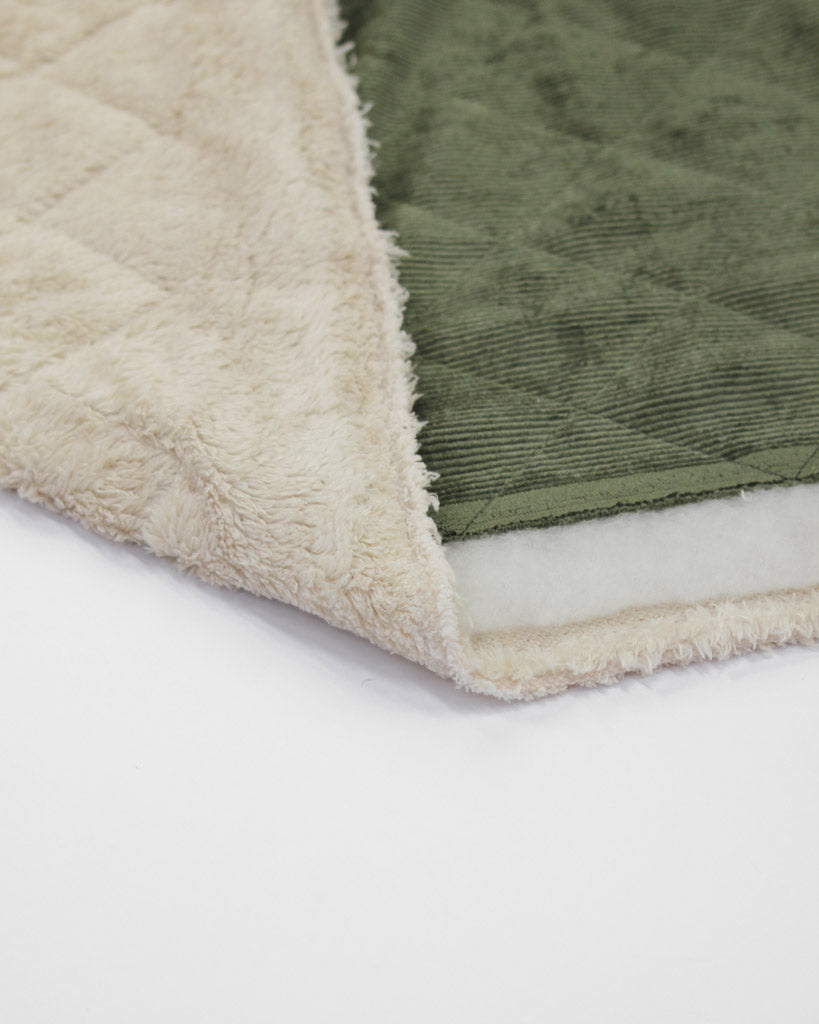 Quilted Sherpa Fleece Fabric - Moss