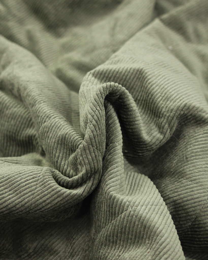 Quilted Sherpa Fleece Fabric - Moss