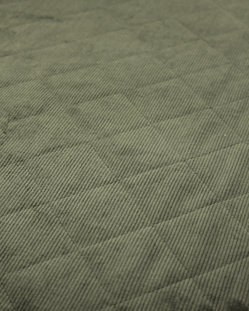 Quilted Sherpa Fleece Fabric - Moss