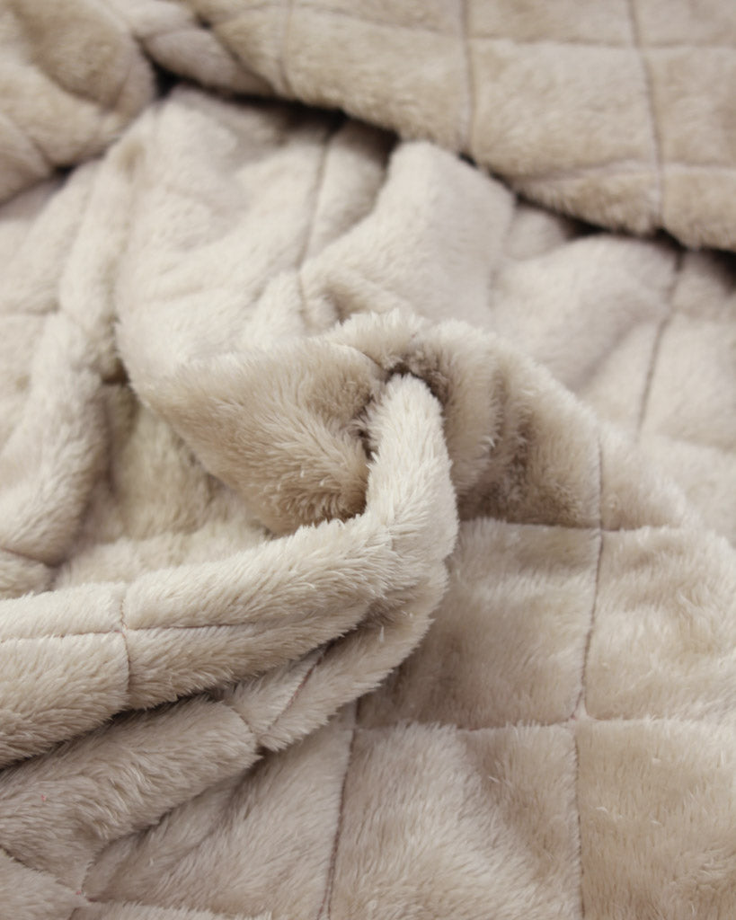 Quilted Sherpa Fleece Fabric - Moss