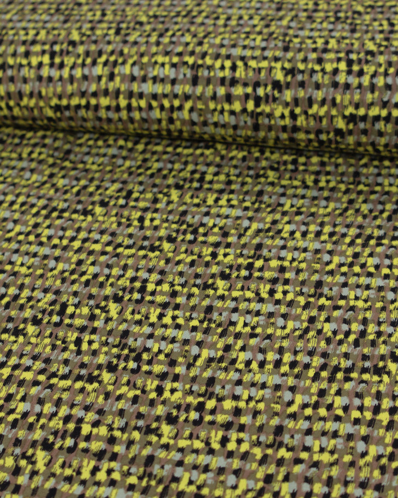 Viscose Twill Fabric - Flicker Dash Citrine