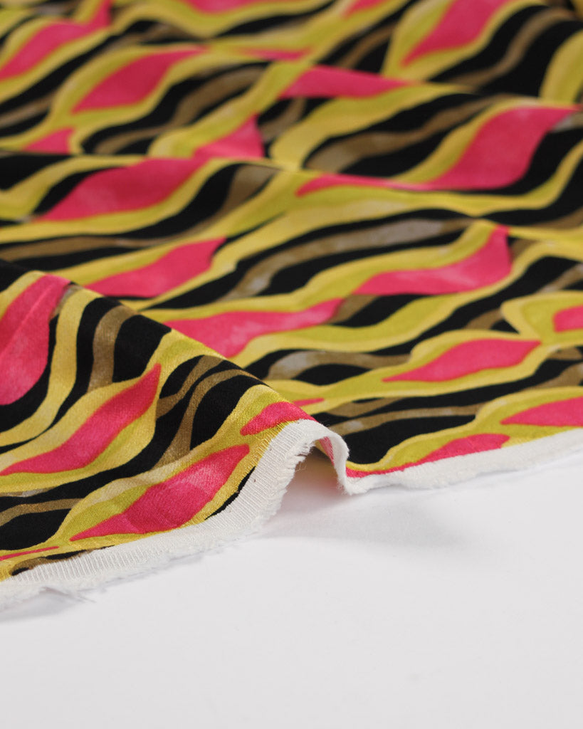 Viscose Satin Fabric - Havana Wave