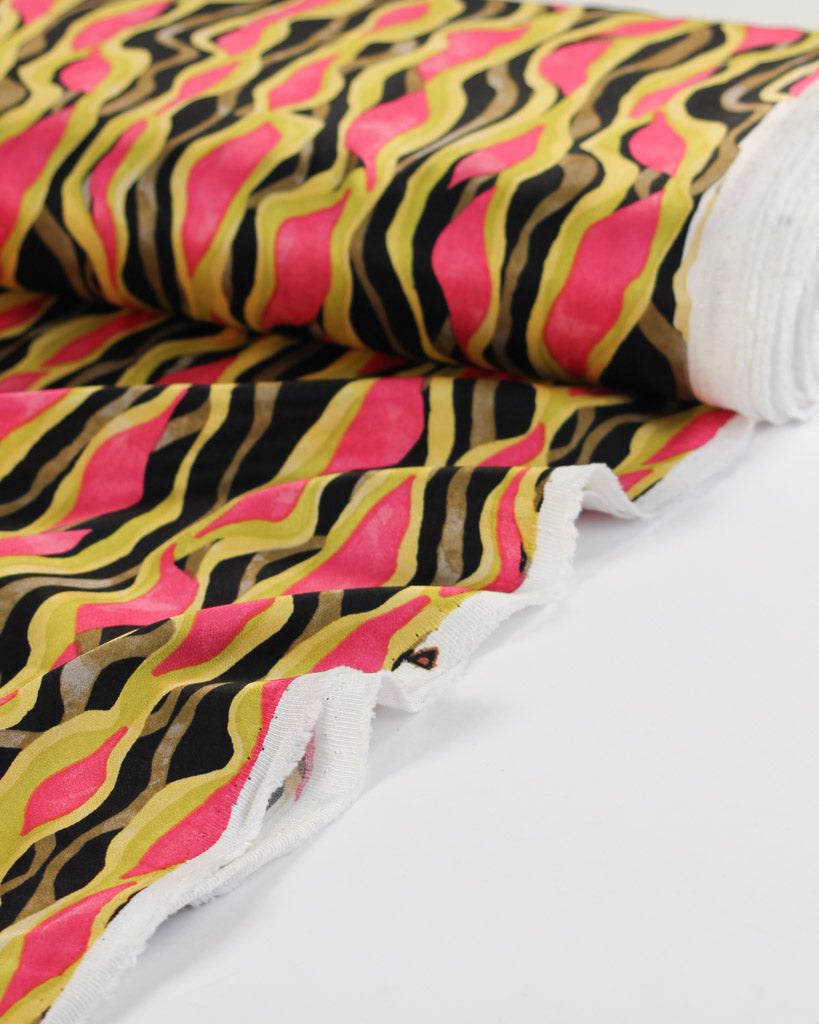 Viscose Satin Fabric - Havana Wave