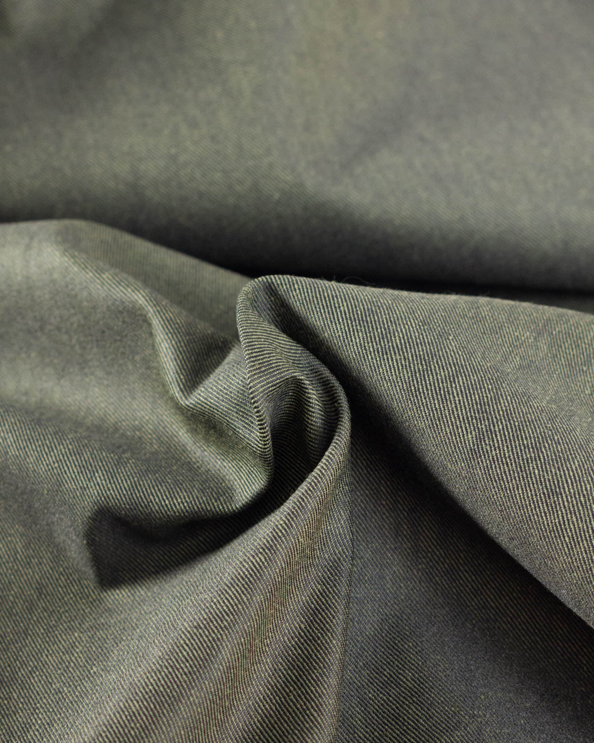 Carlos Stretch Denim Fabric - Military