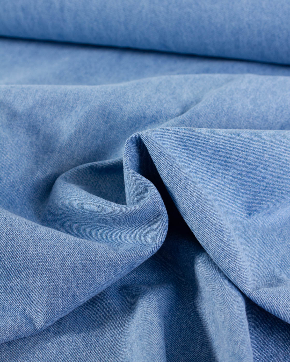 Relaxed Cotton Denim Fabric - Vintage Blue