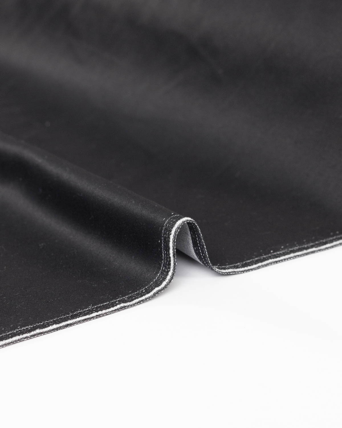 Stretch Denim Shirting Fabric - Black