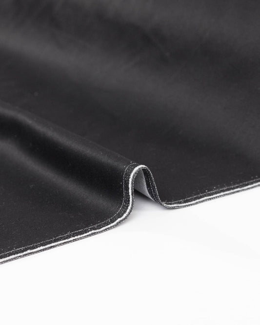 Stretch Denim Shirting Fabric - Black