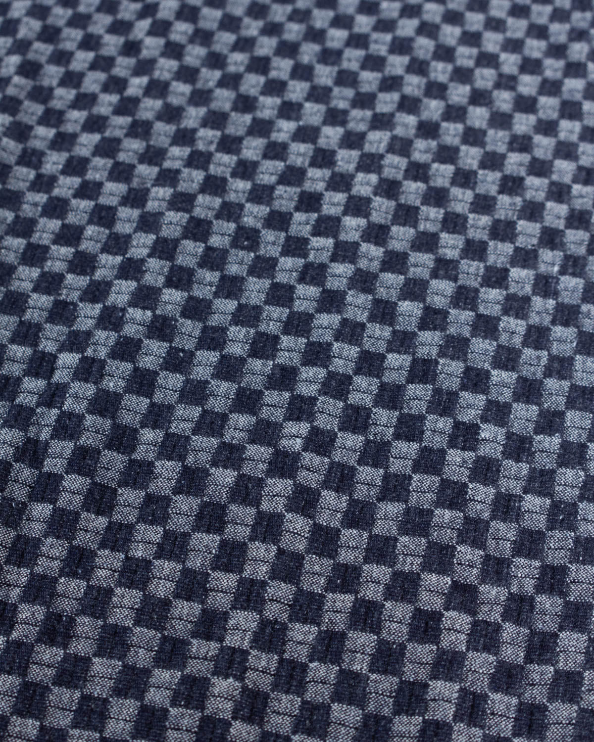 10.5oz Mini Checker Jacquard Denim - Indigo