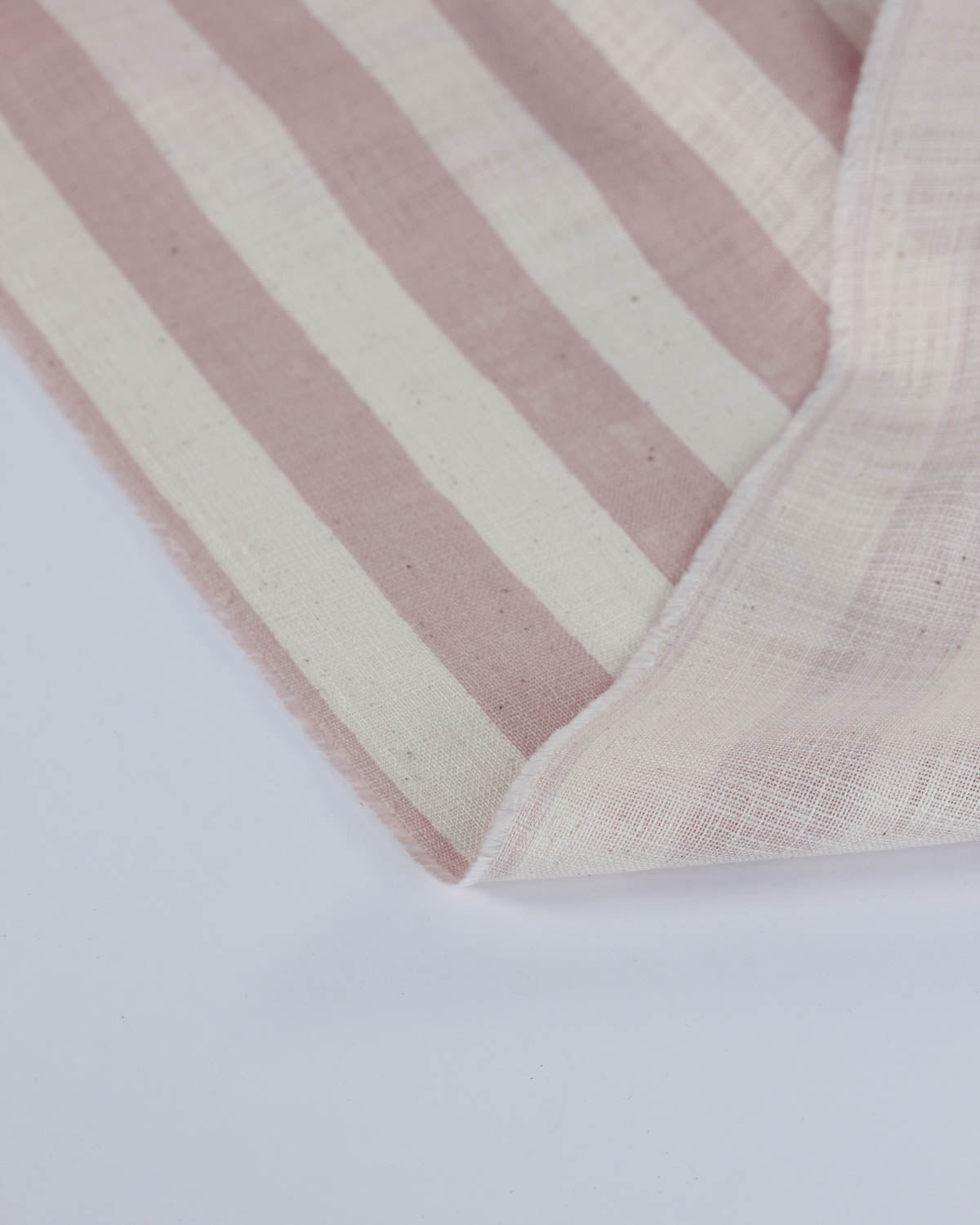 Japanese Linen Look Cotton Fabric – Freehand Stripe Quartz