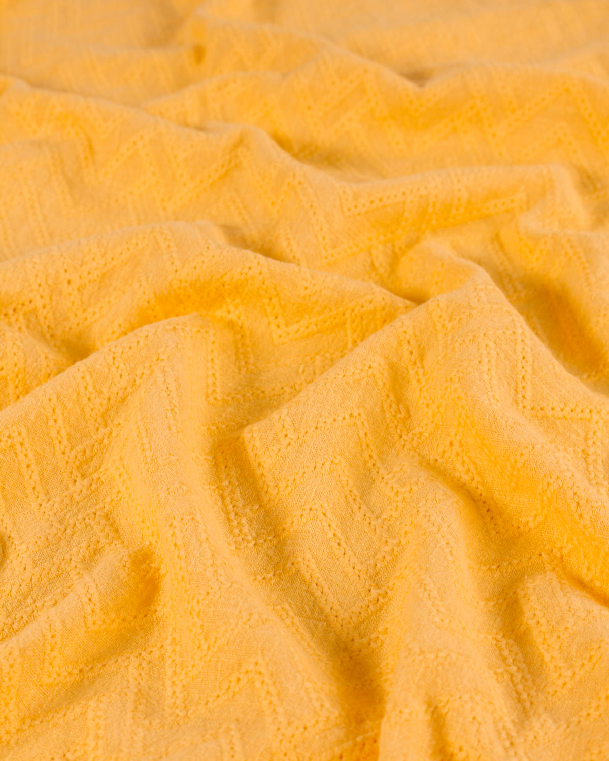 Cotton Gauze Broderie Anglaise Fabric - Sunflower
