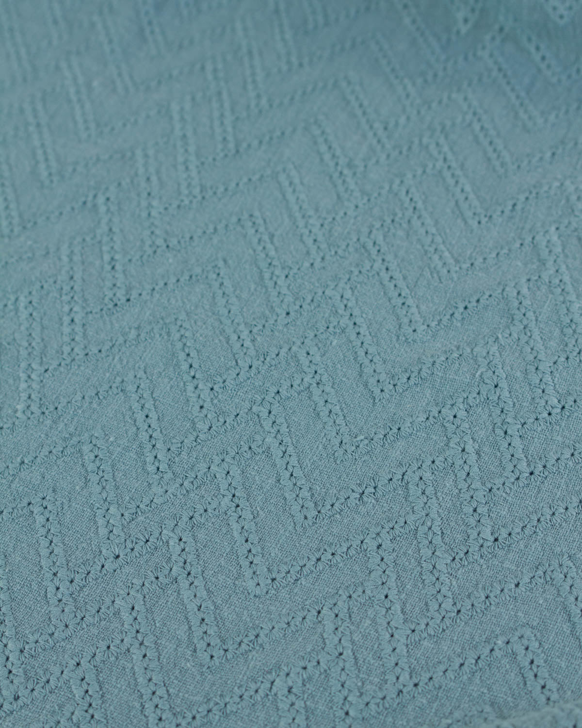 Cotton Gauze Broderie Anglaise Fabric - Hydrangea