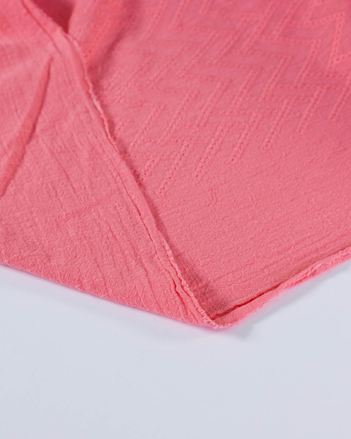 Cotton Gauze Broderie Anglaise Fabric - Lychee