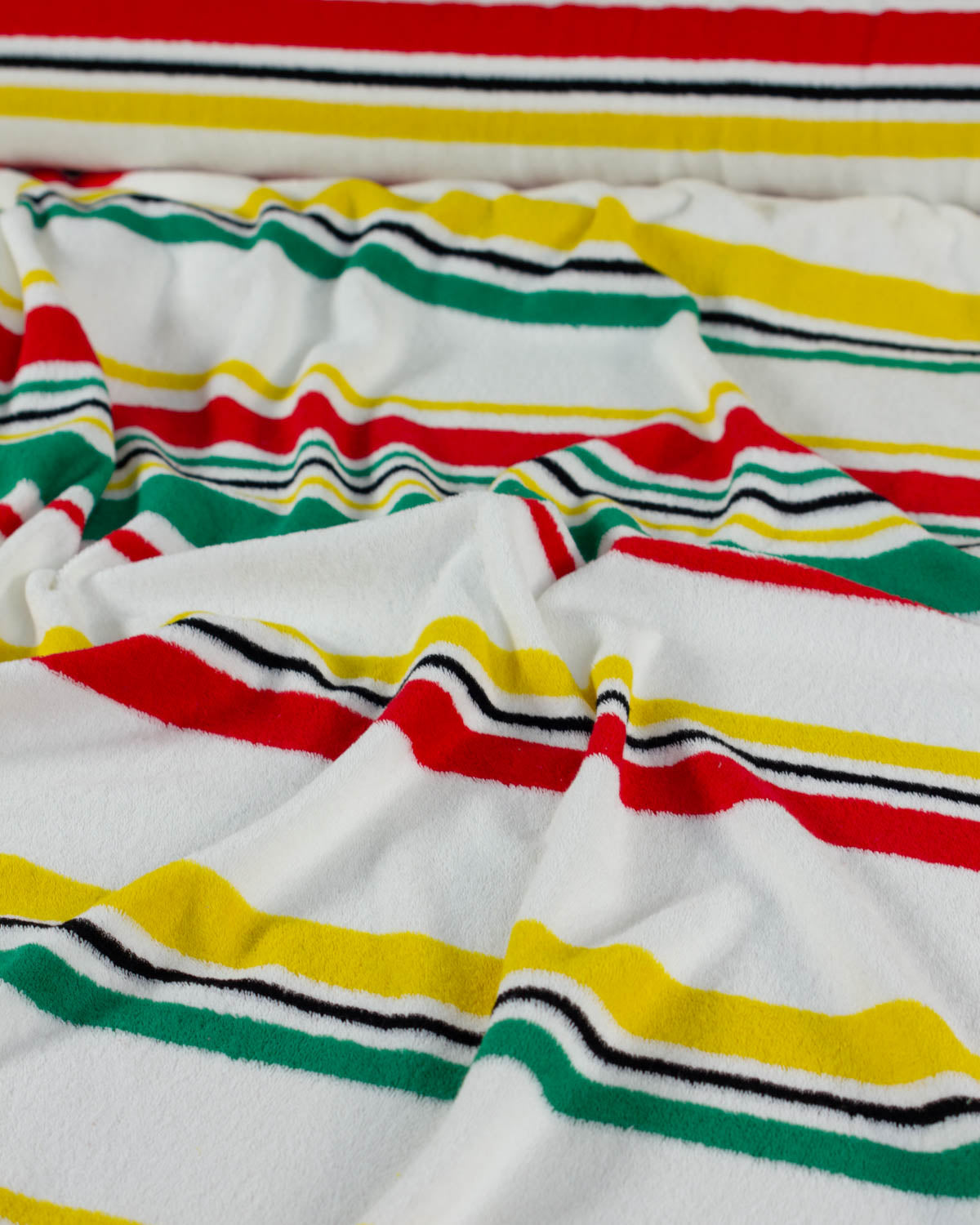 100% Cotton Jersey Towelling Fabric - Island Stripe