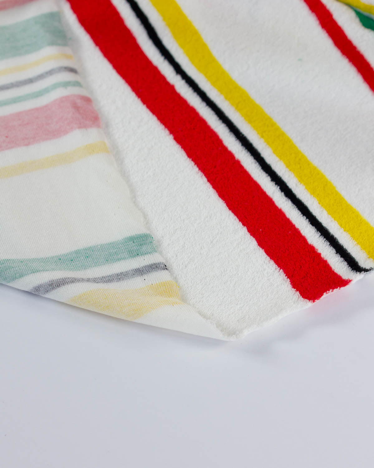 100% Cotton Jersey Towelling Fabric - Island Stripe