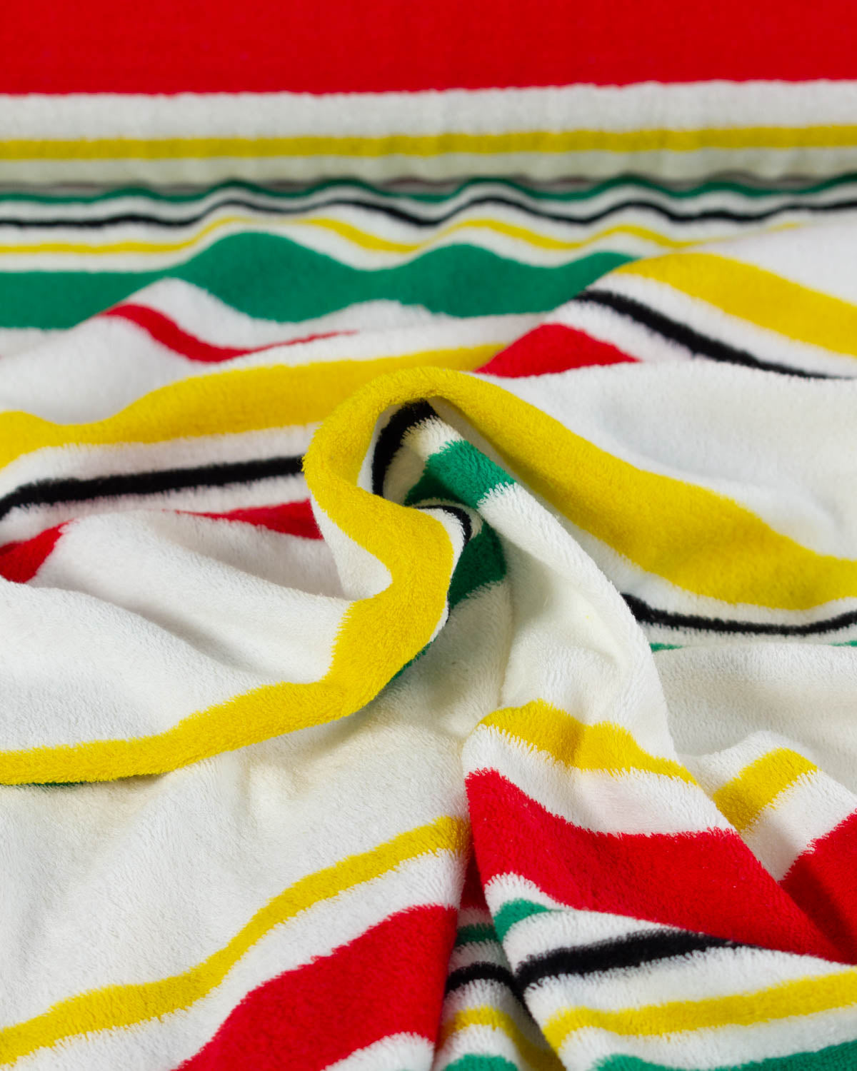 100% Cotton Jersey Towelling Fabric - Island Stripe