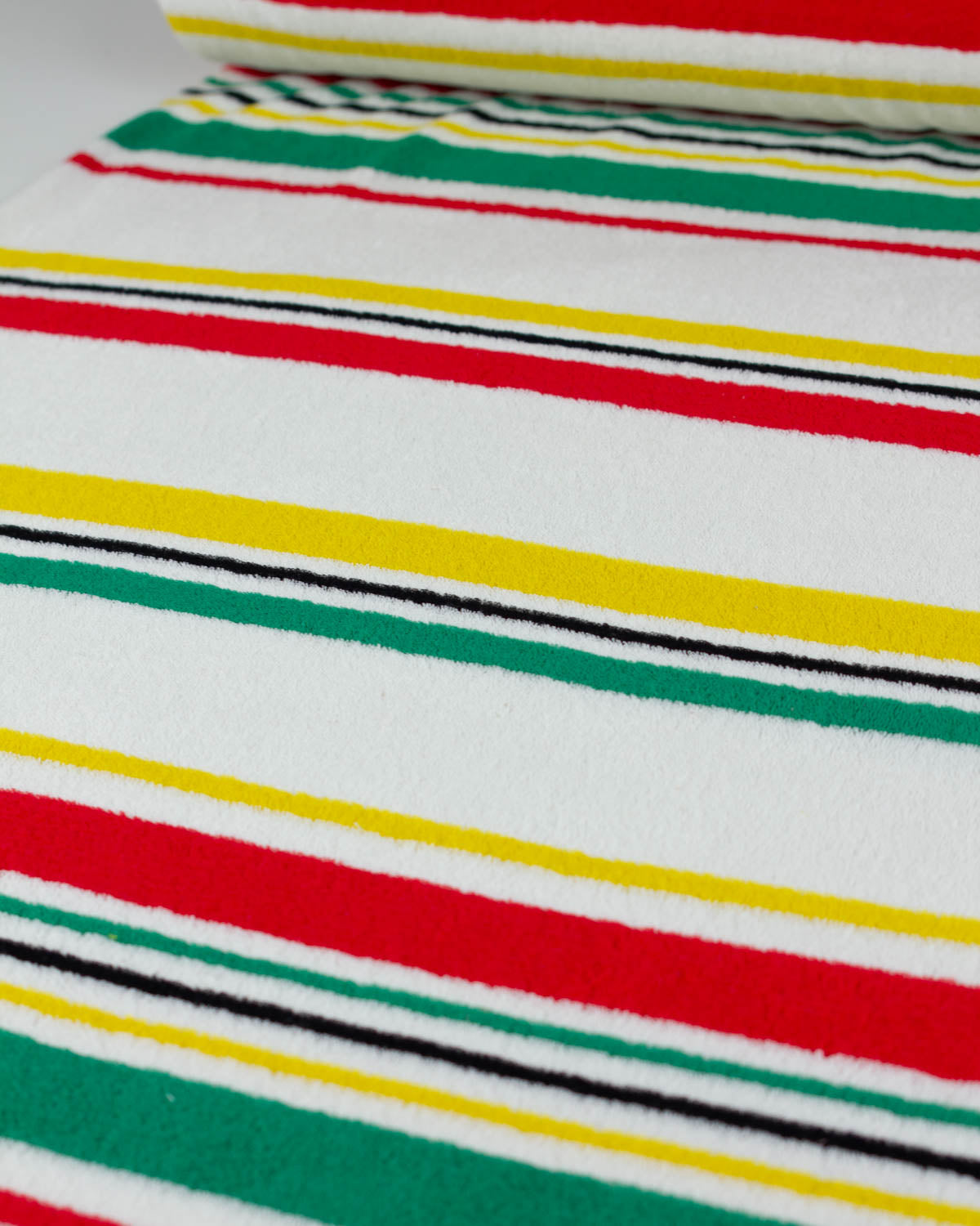 100% Cotton Jersey Towelling Fabric - Island Stripe