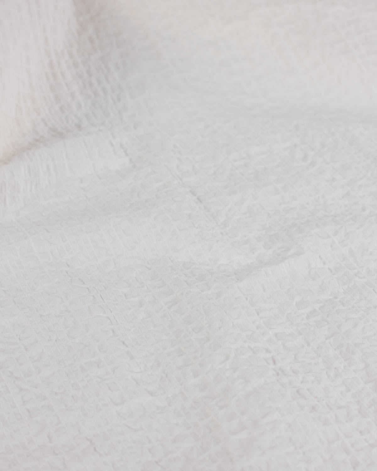 Cotton Seersucker Ripstop Fabric - Pearl Grid