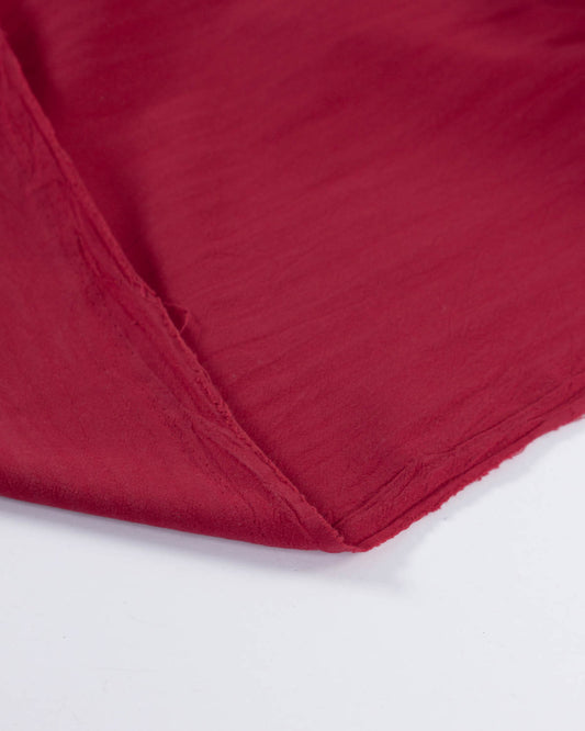 Crushed Cotton Fabric -Cherry