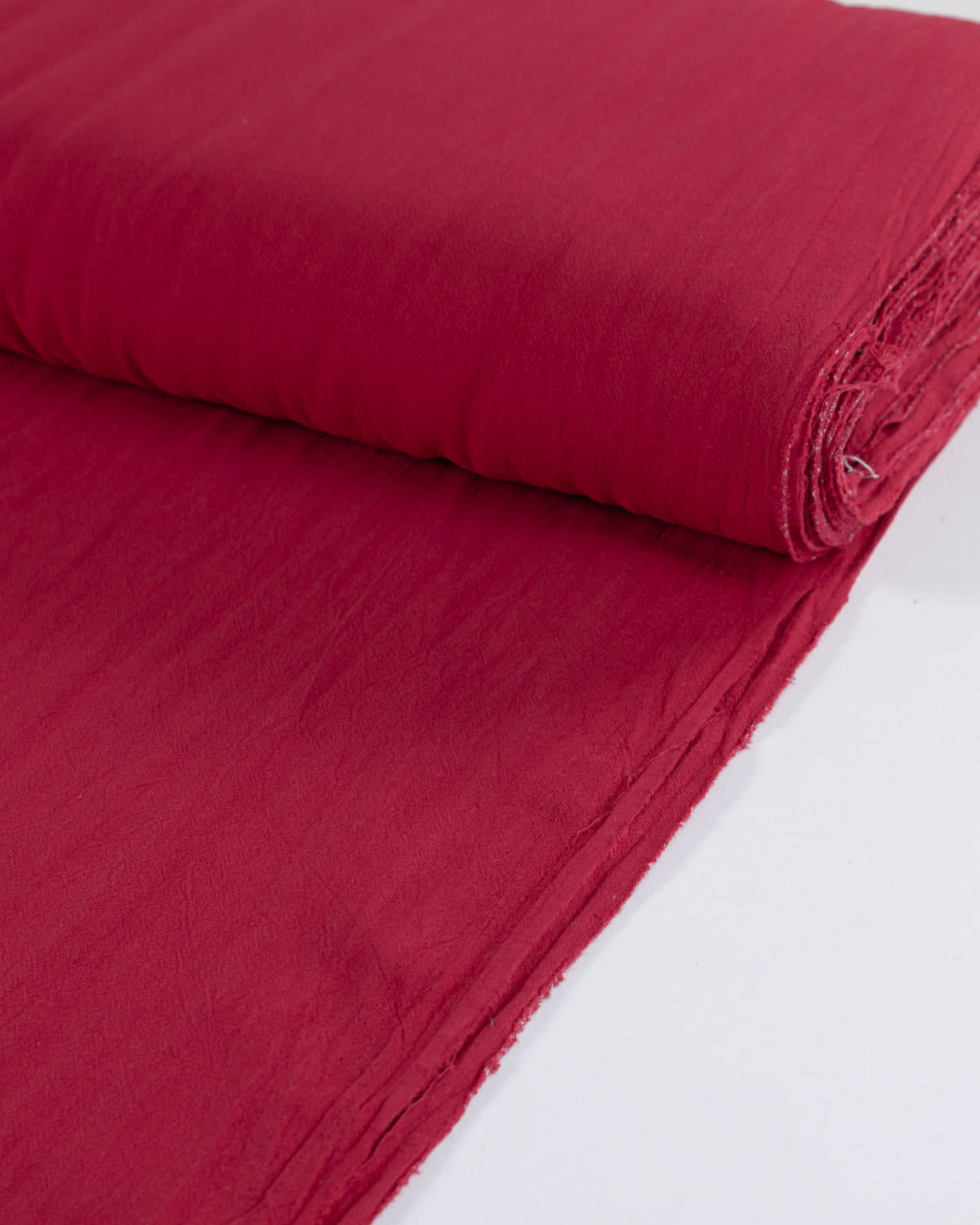 Crushed Cotton Fabric -Cherry