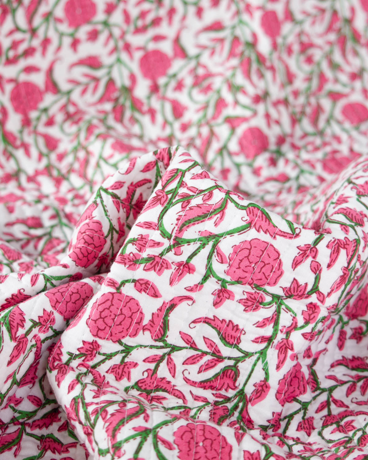 Reversible Quilted Cotton Fabric – Jaipur Vine