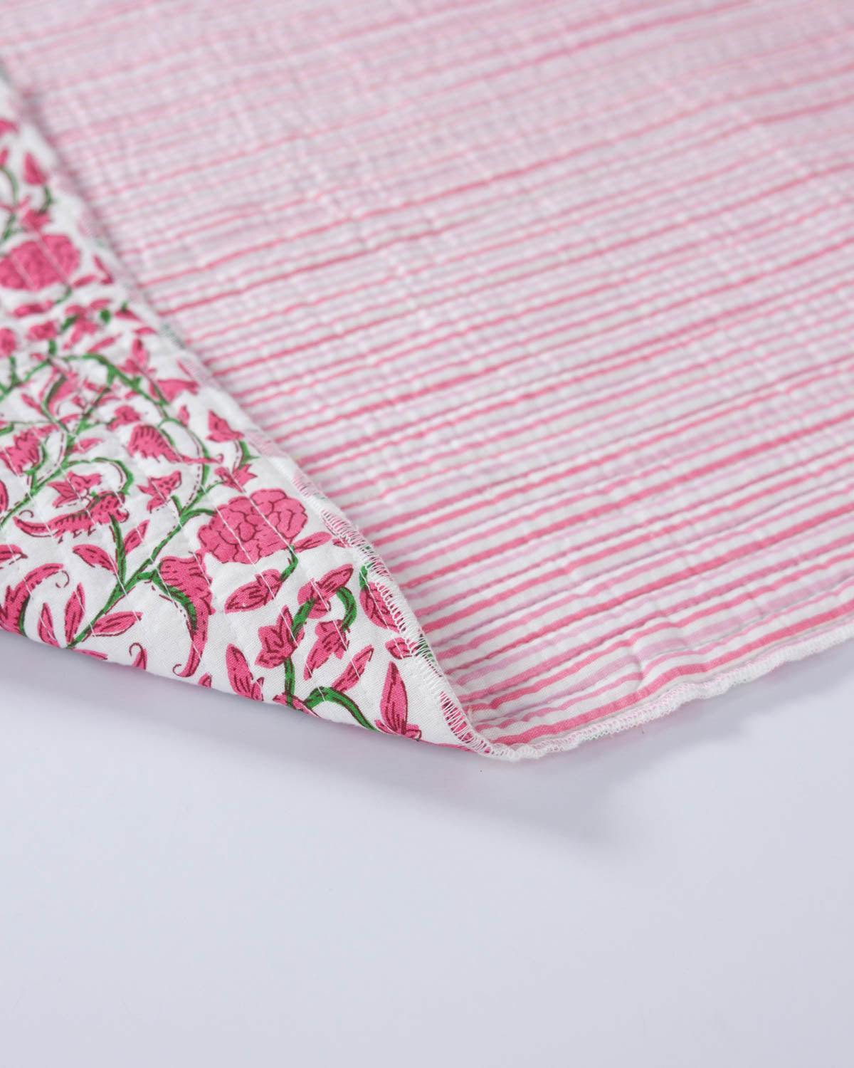 Reversible Quilted Cotton Fabric – Jaipur Vine