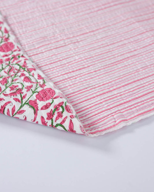 Reversible Quilted Cotton Fabric – Jaipur Vine
