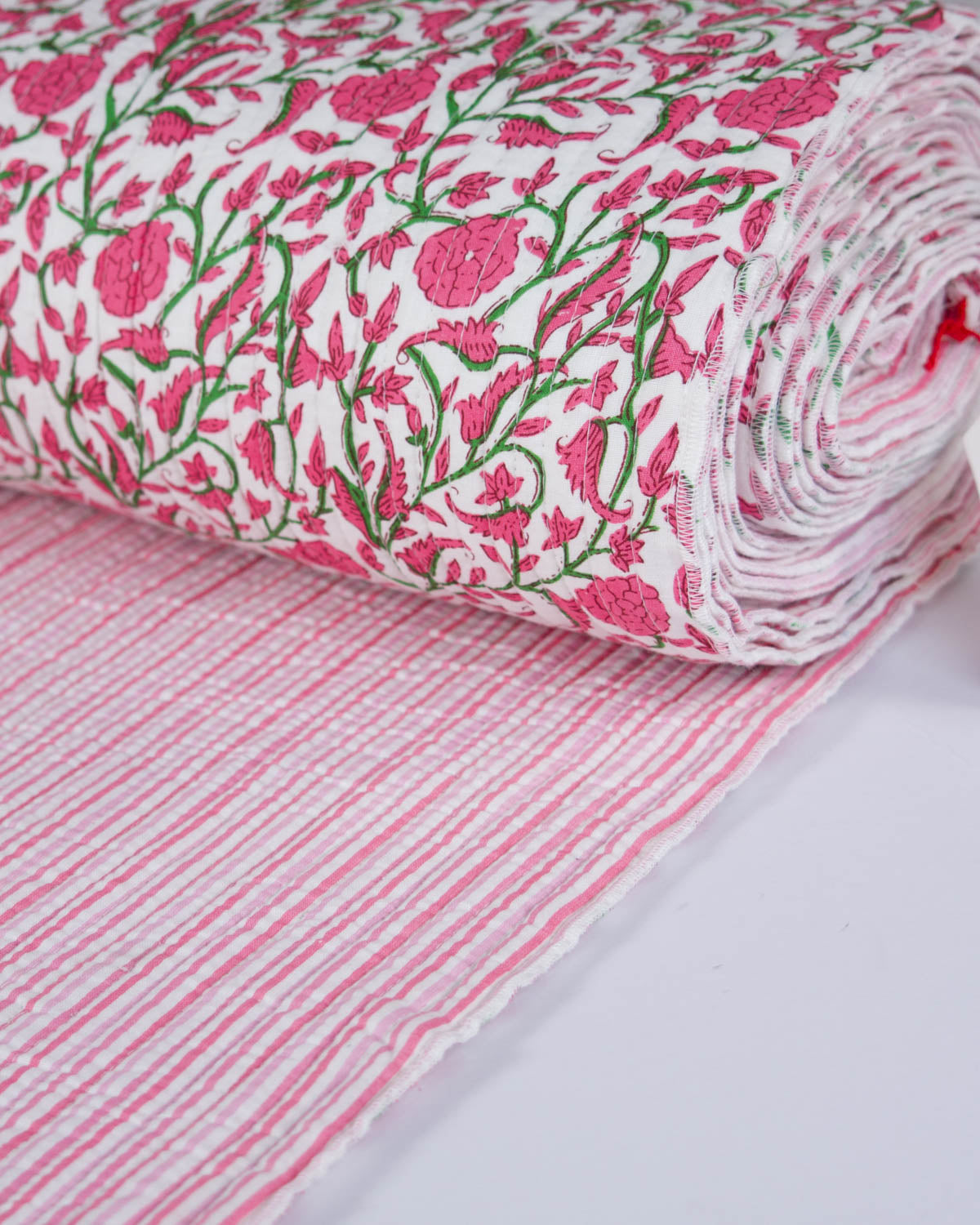 Reversible Quilted Cotton Fabric – Jaipur Vine