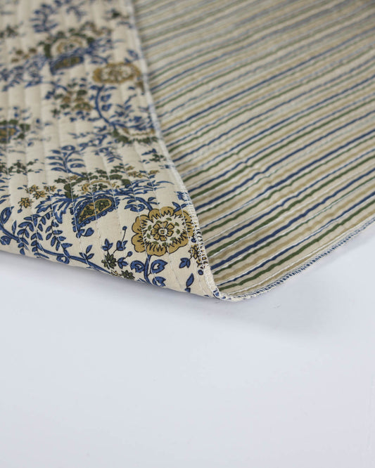Reversible Quilted Cotton Fabric – Jaipur Paisley
