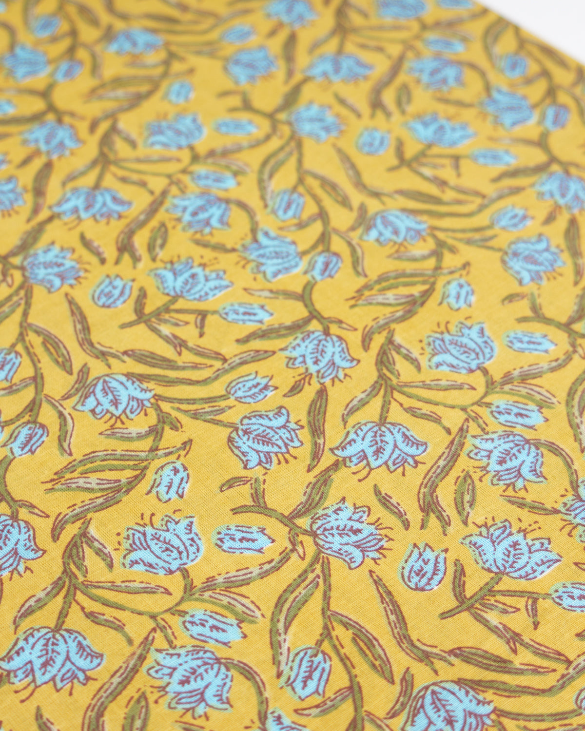 Block Print Cotton Fabric - Jaipur Marigold