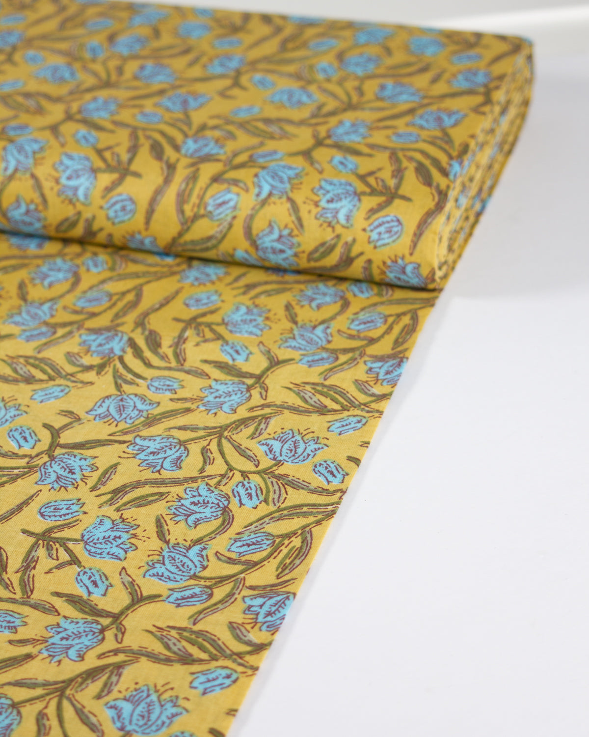 Block Print Cotton Fabric - Jaipur Marigold