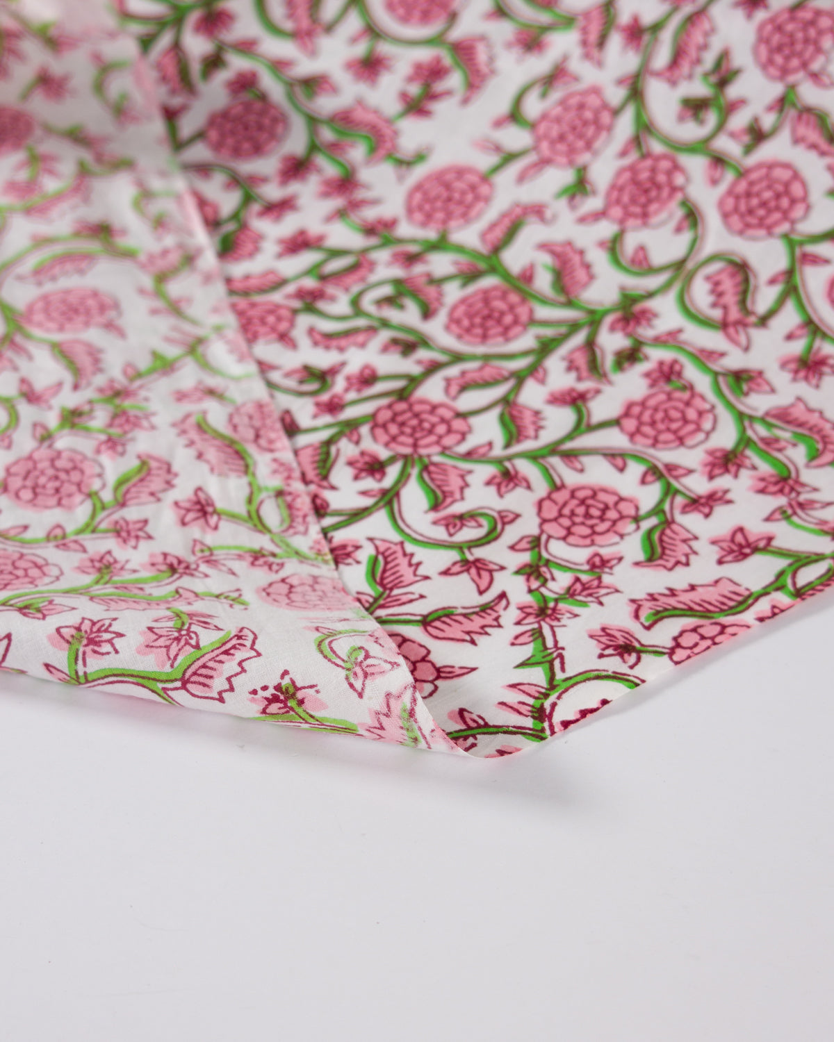 Block Print Cotton Fabric - Jaipur Vine