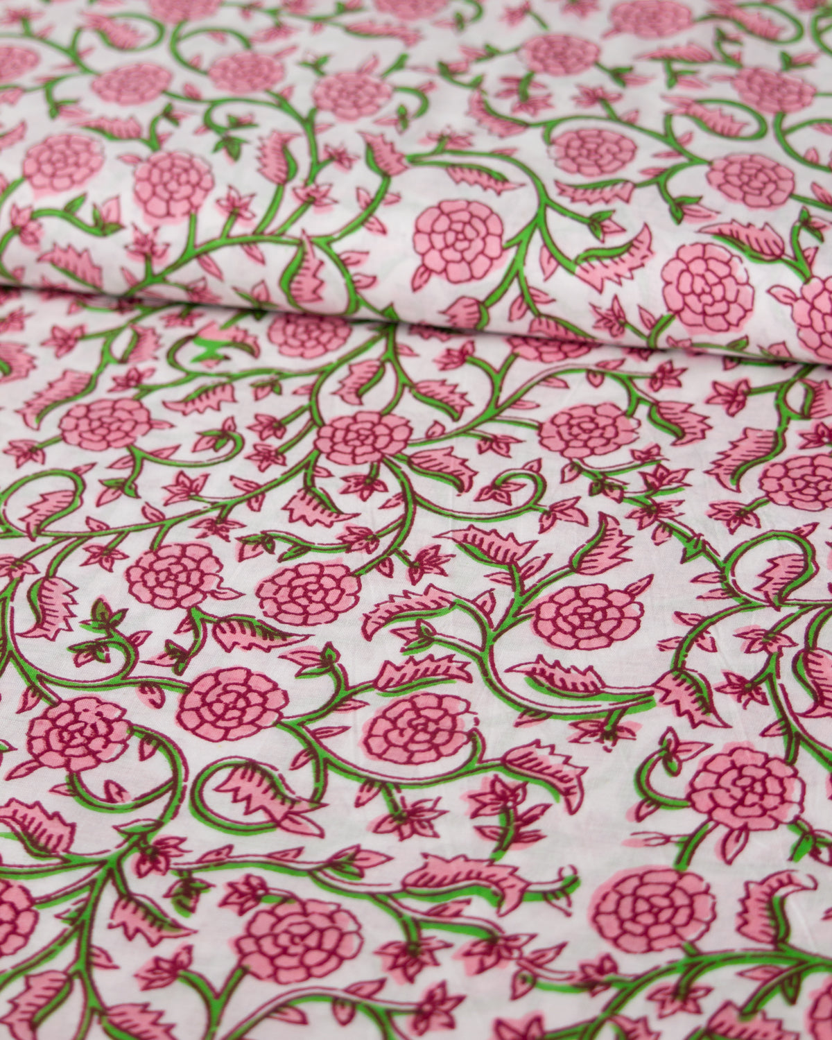 Block Print Cotton Fabric - Jaipur Vine