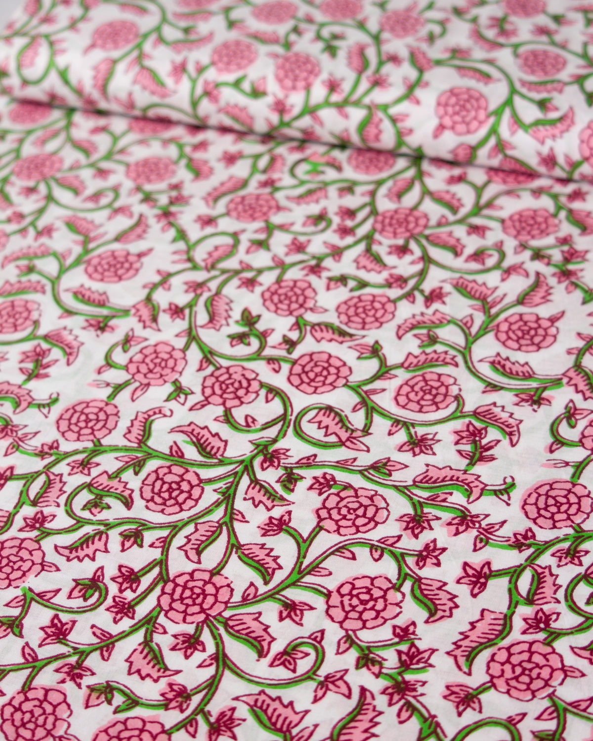 Block Print Cotton Fabric - Jaipur Vine