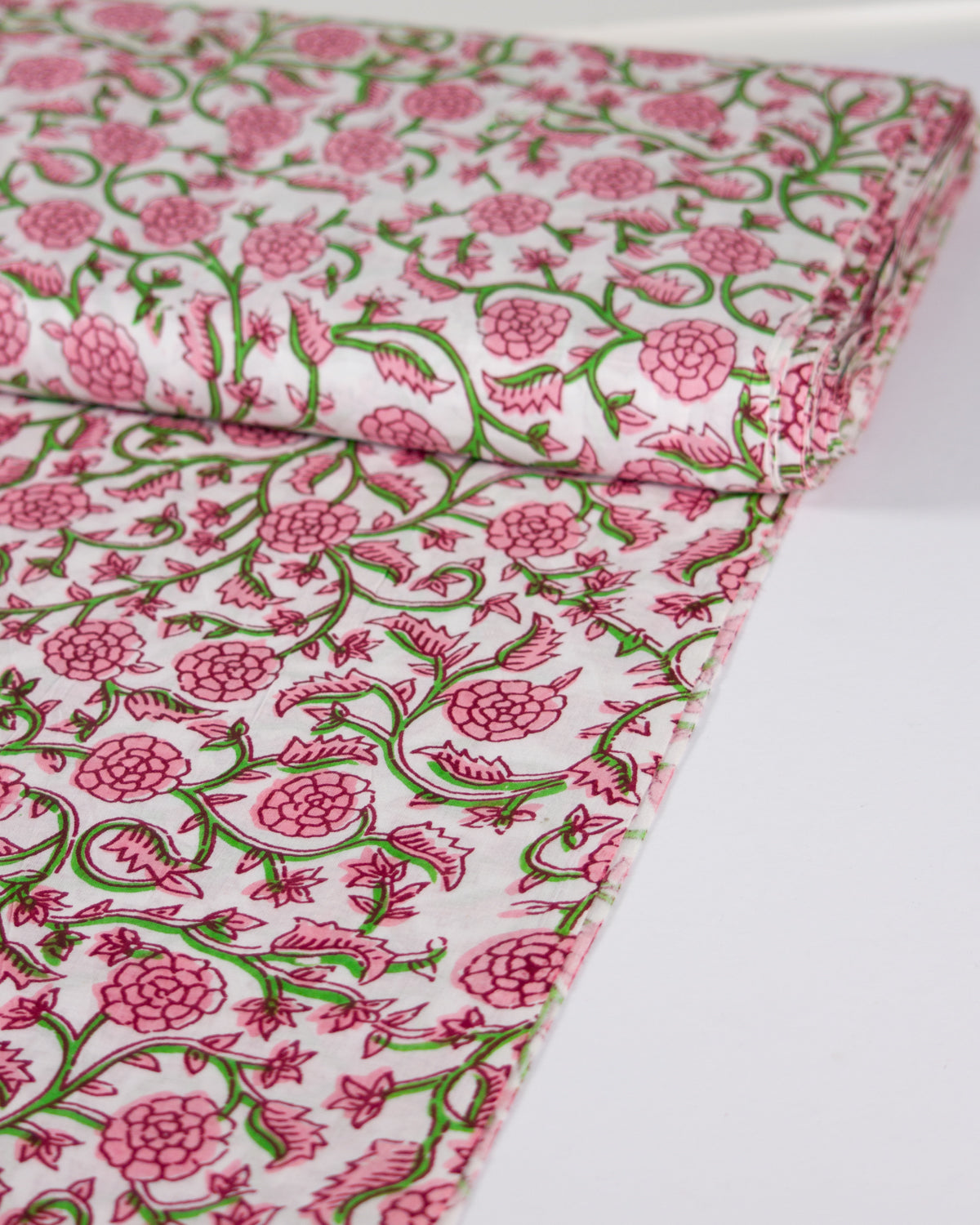 Block Print Cotton Fabric - Jaipur Vine