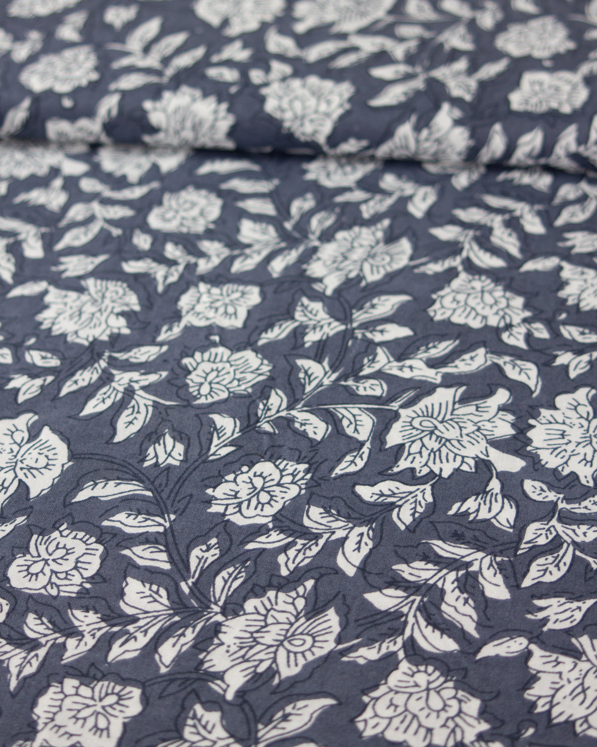 Block Print Cotton Fabric - Jaipur Willow
