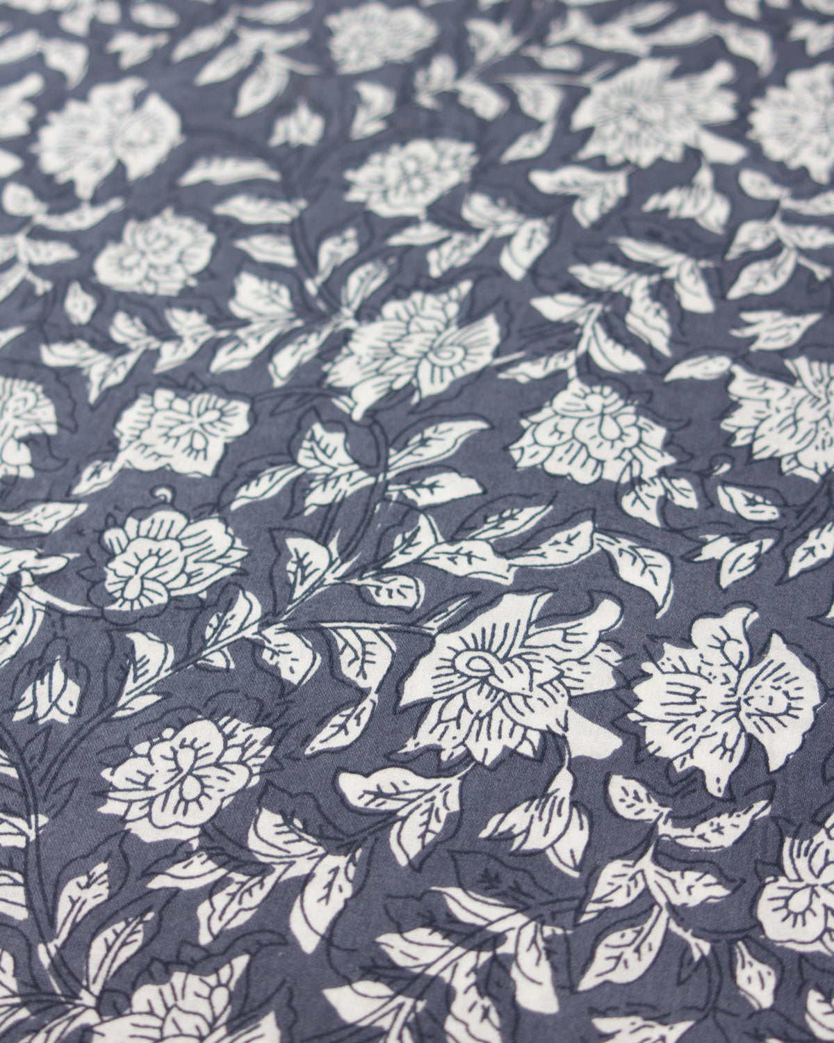 Block Print Cotton Fabric - Jaipur Willow