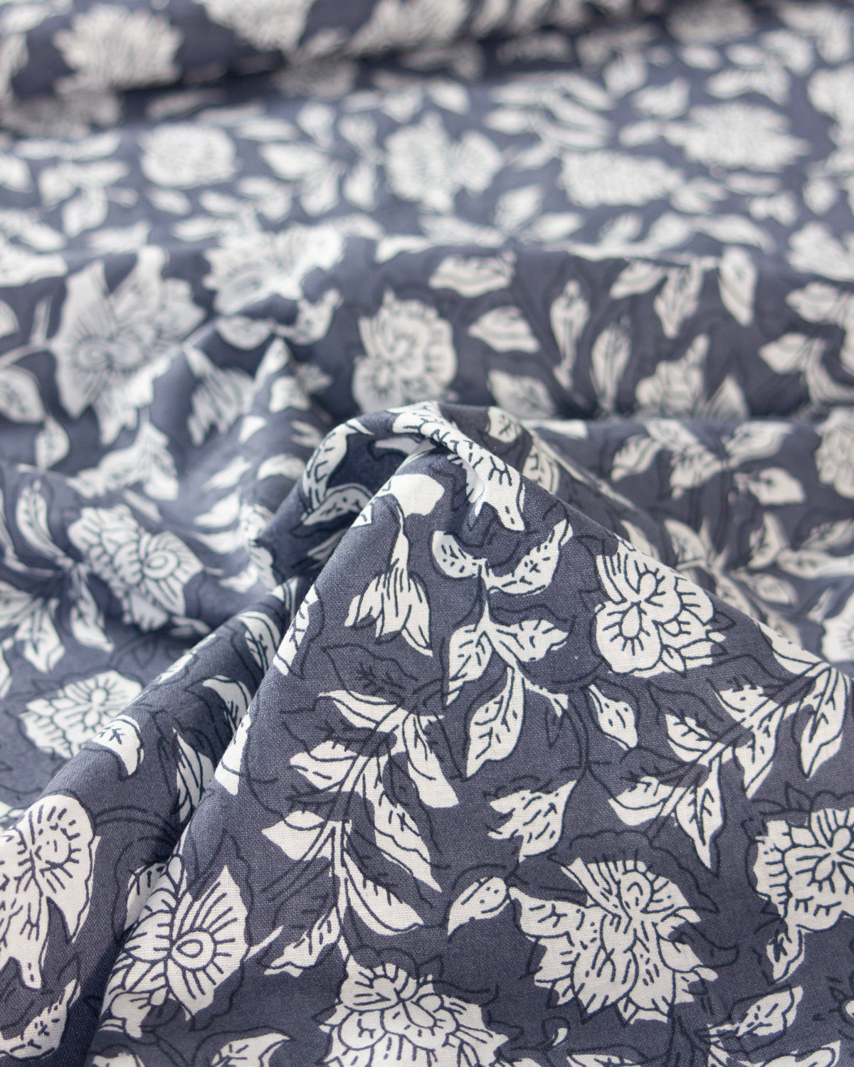 Block Print Cotton Fabric - Jaipur Willow