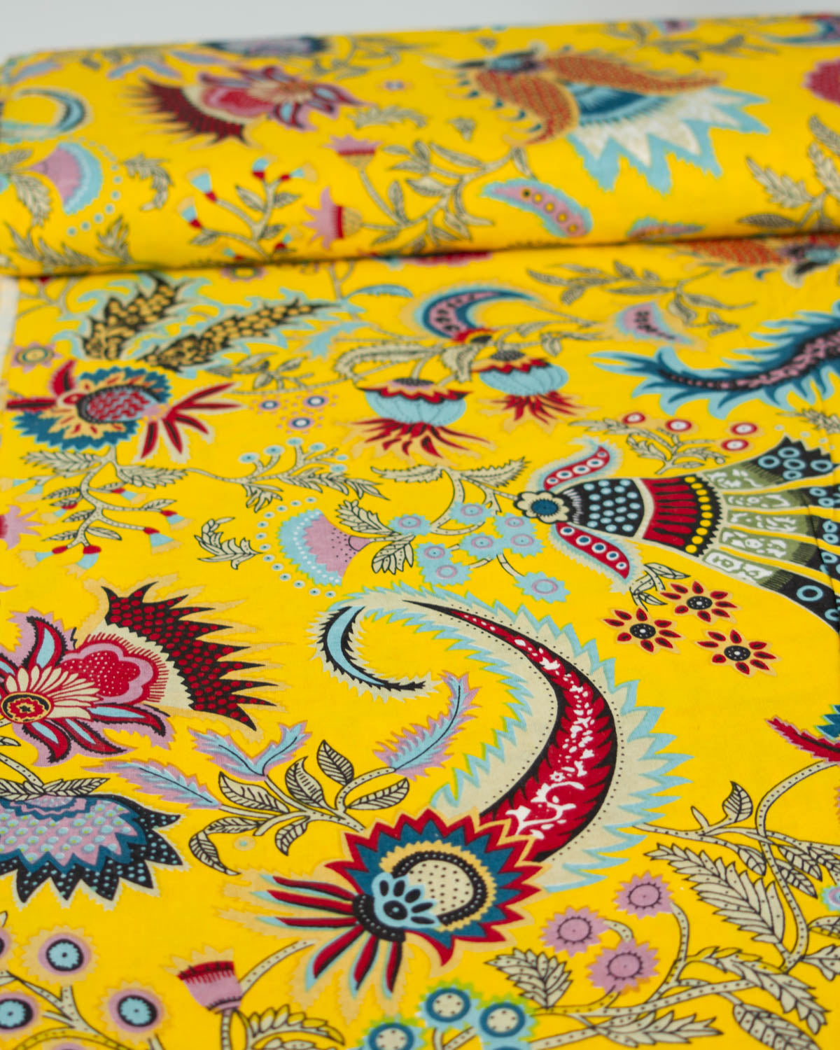 Block Print Cotton Fabric - Jaipur Sunflower