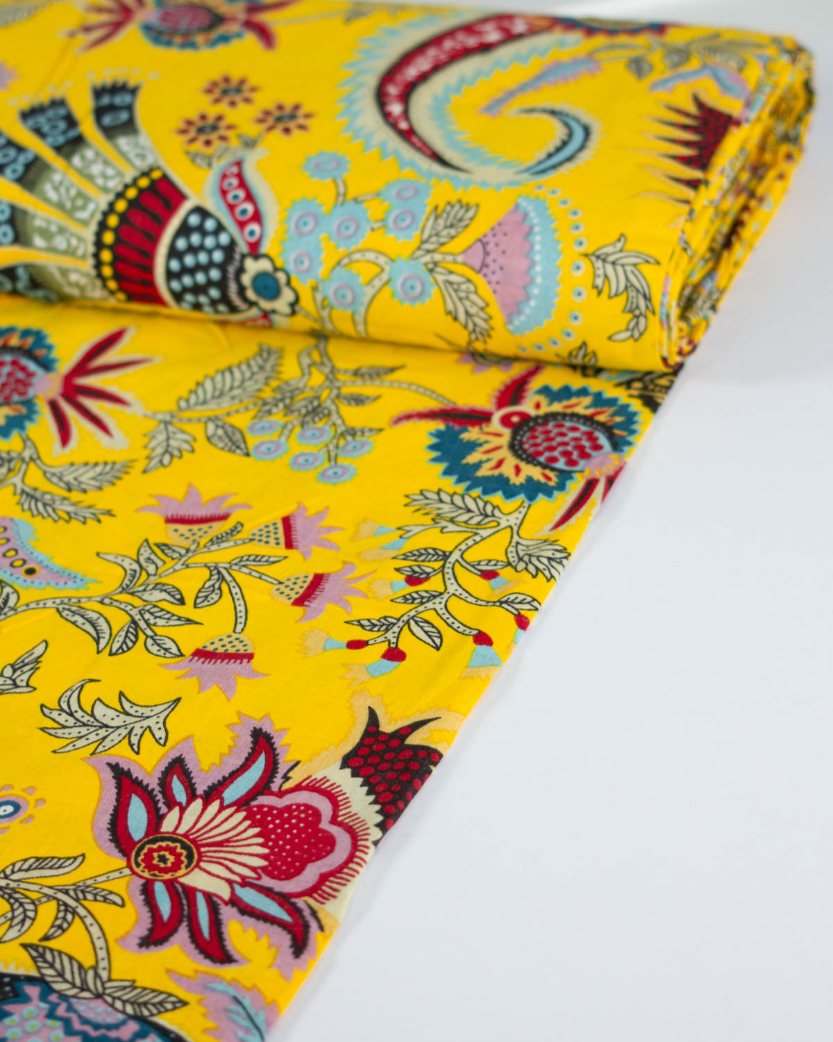 Block Print Cotton Fabric - Jaipur Sunflower