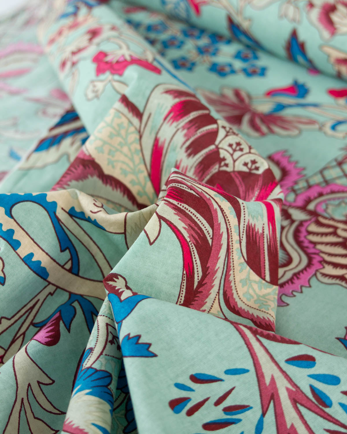 Block Print Cotton Fabric - Jaipur Moonstone