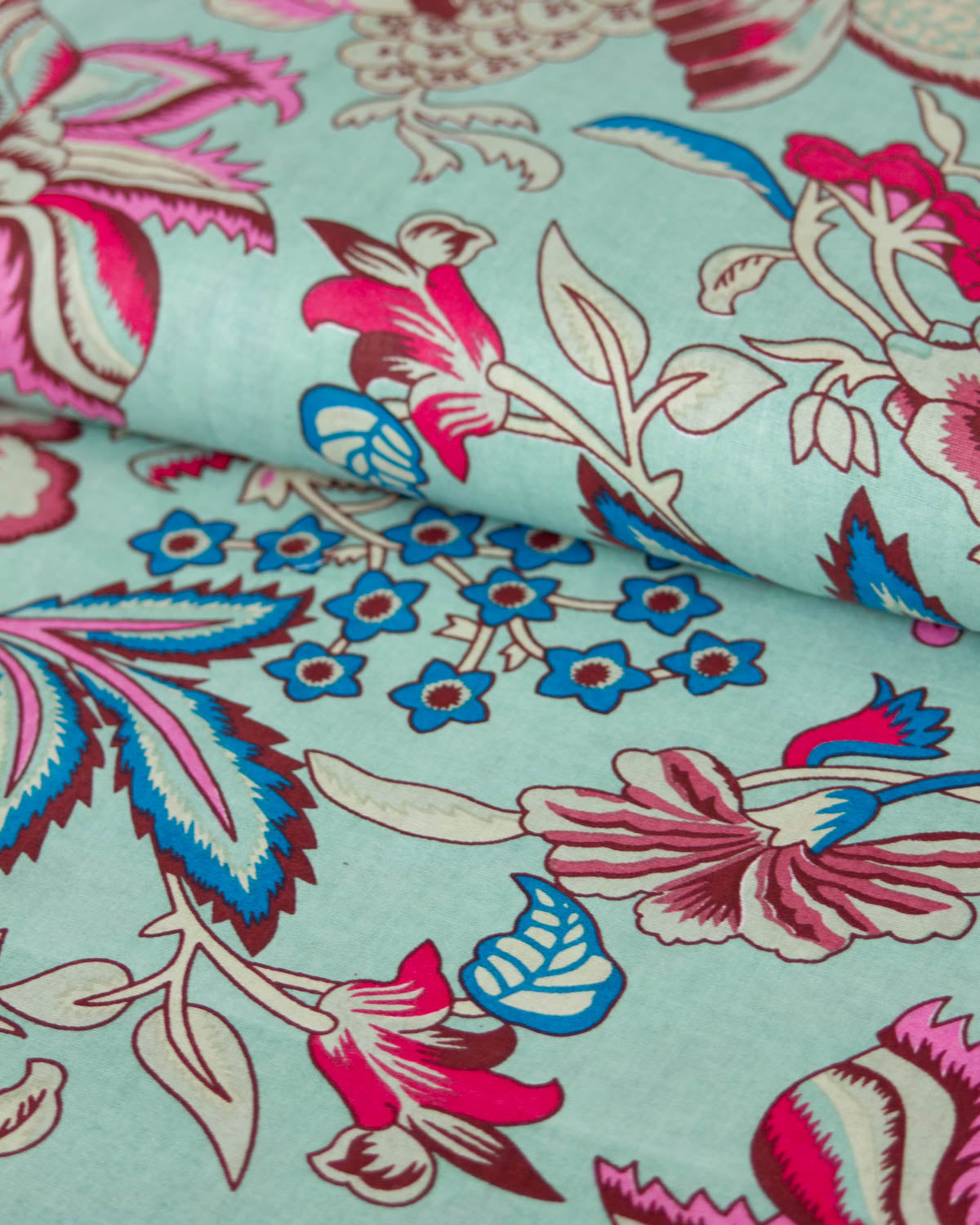 Block Print Cotton Fabric - Jaipur Moonstone