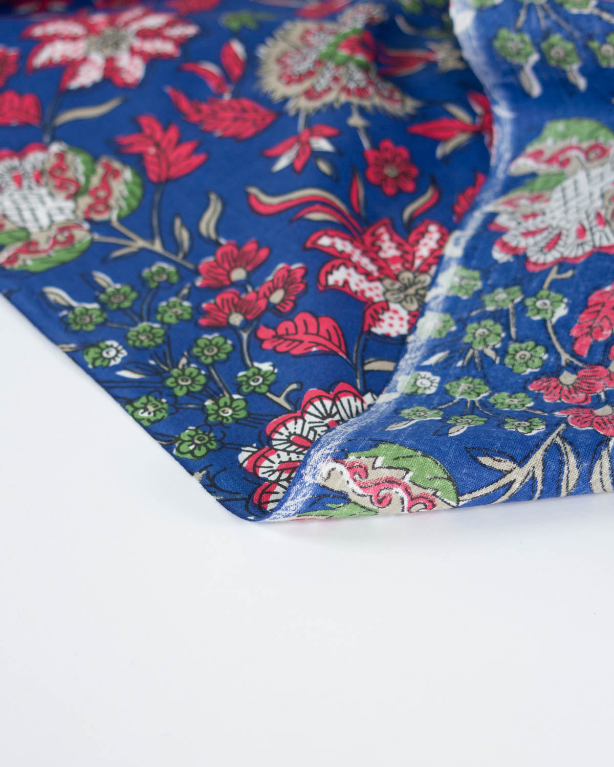 Block Print Cotton Fabric - Jaipur Regal Blooms