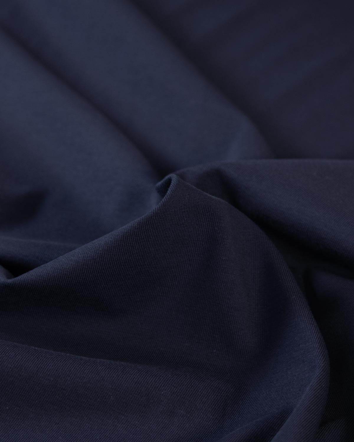 Organic Cotton Jersey Fabric - Navy