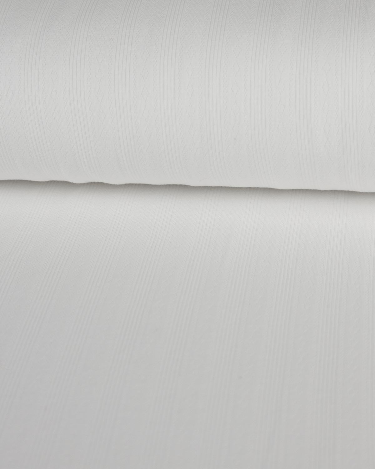 Cotton Stripe Pointelle Fabric - Ivory