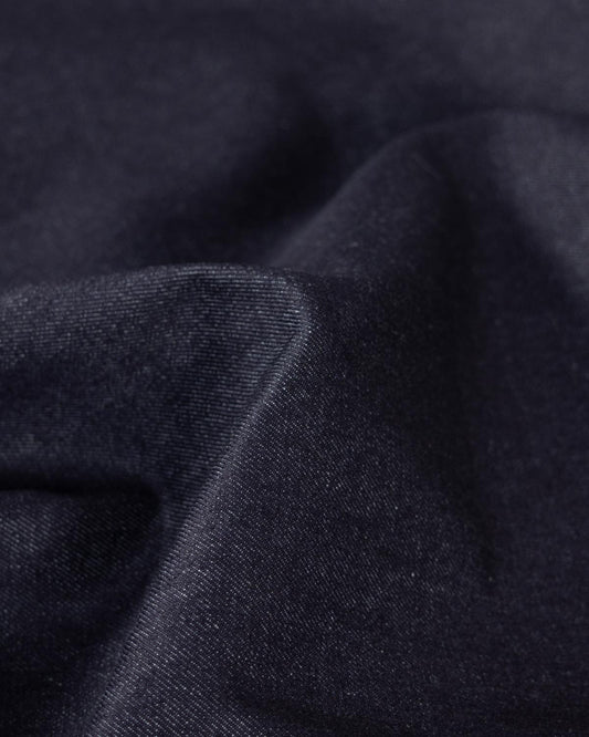 Ex-Designer Stretch Cotton Denim Fabric - Dark Indigo