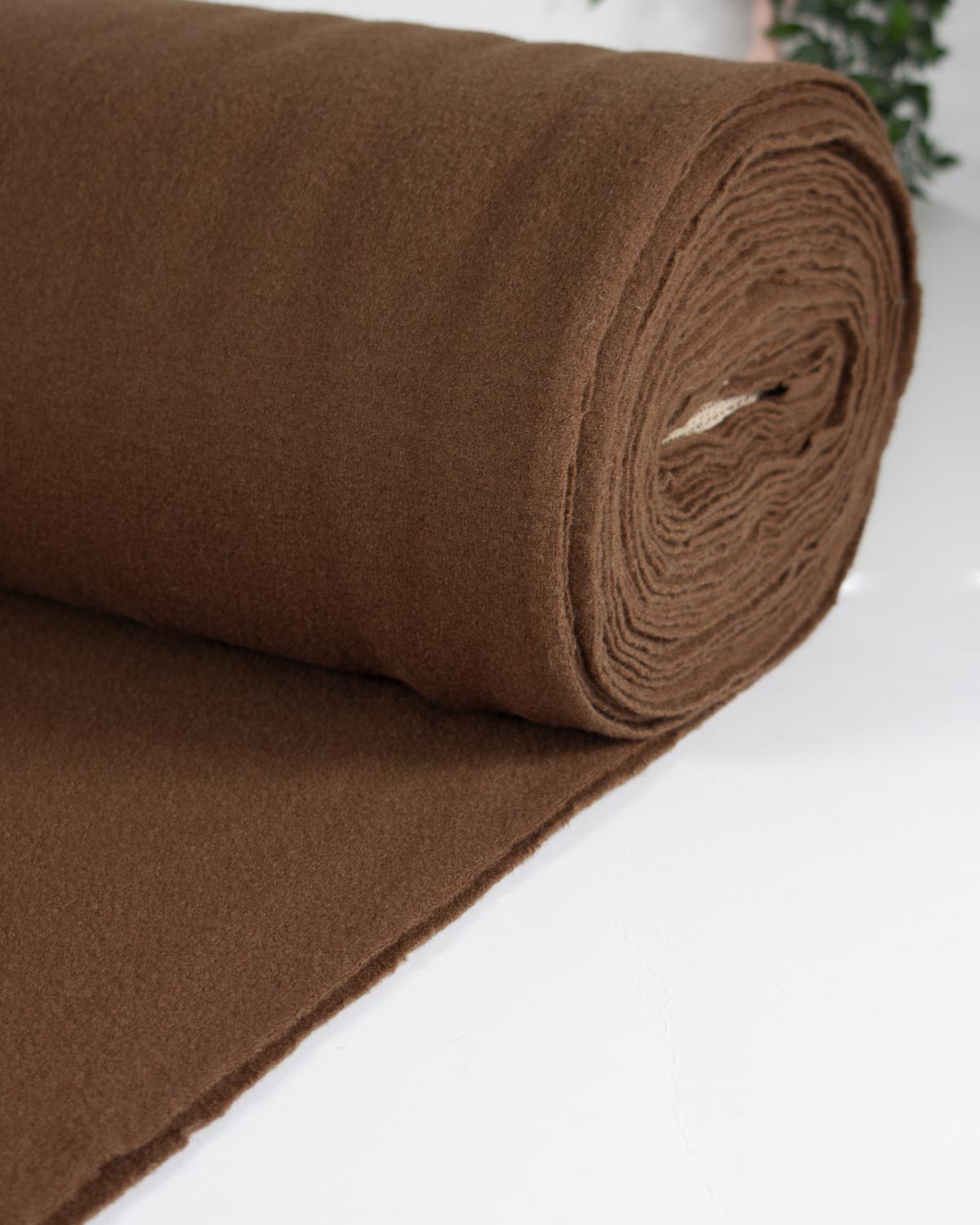 Pure Boiled Wool Jersey Fabric - Saddle