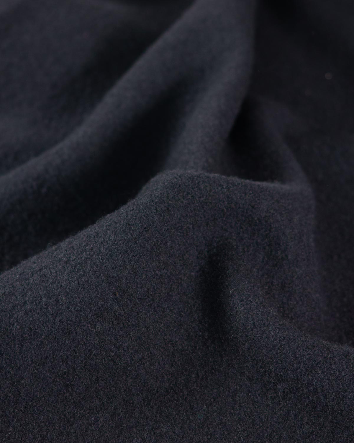 Pure Boiled Wool Jersey Fabric - Midnight