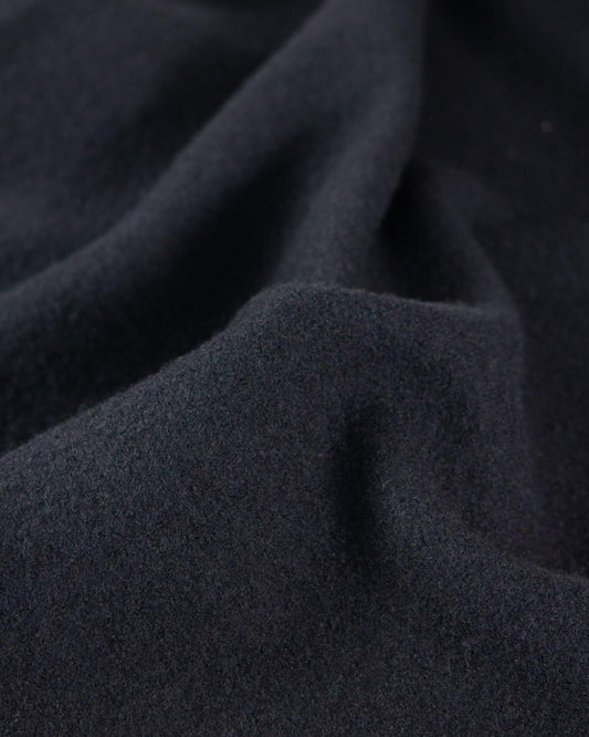 Pure Boiled Wool Jersey Fabric - Midnight